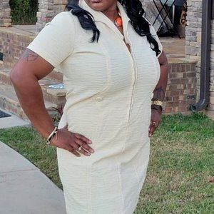 vintage dress, pastel yellow